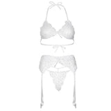 Leg Avenue Bra Top Garterbelt and GString