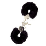 Furry Metal Handcuffs Black