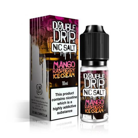 Double Drip Nic Salt Mango Raspberry Ice Cream 50/50 10mg 10ml