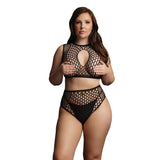 Le Desir Duo Net Key Hole Bra Set UK 14 to 20