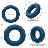 Link Up Optimum Vibrating Cock Ring Set Blue