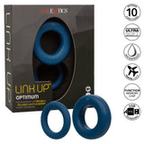 Link Up Optimum Vibrating Cock Ring Set Blue