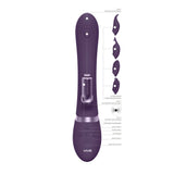 Vive Etsu Interchangeable Rabbit Vibrator Purple