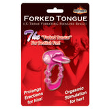 Forked Tongue Vibrating Silicone Cock Ring