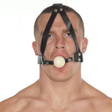 Leather Gag With Wooden Ball And Headstrap